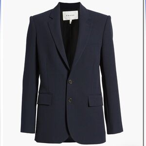 FRAME New With Tag Navy Everyday Twill Blazer Classic Suit Jacket